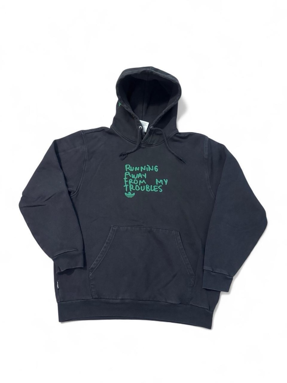 Adidas shmoofoil I’m fast hoodie pullover black green L mens RARE